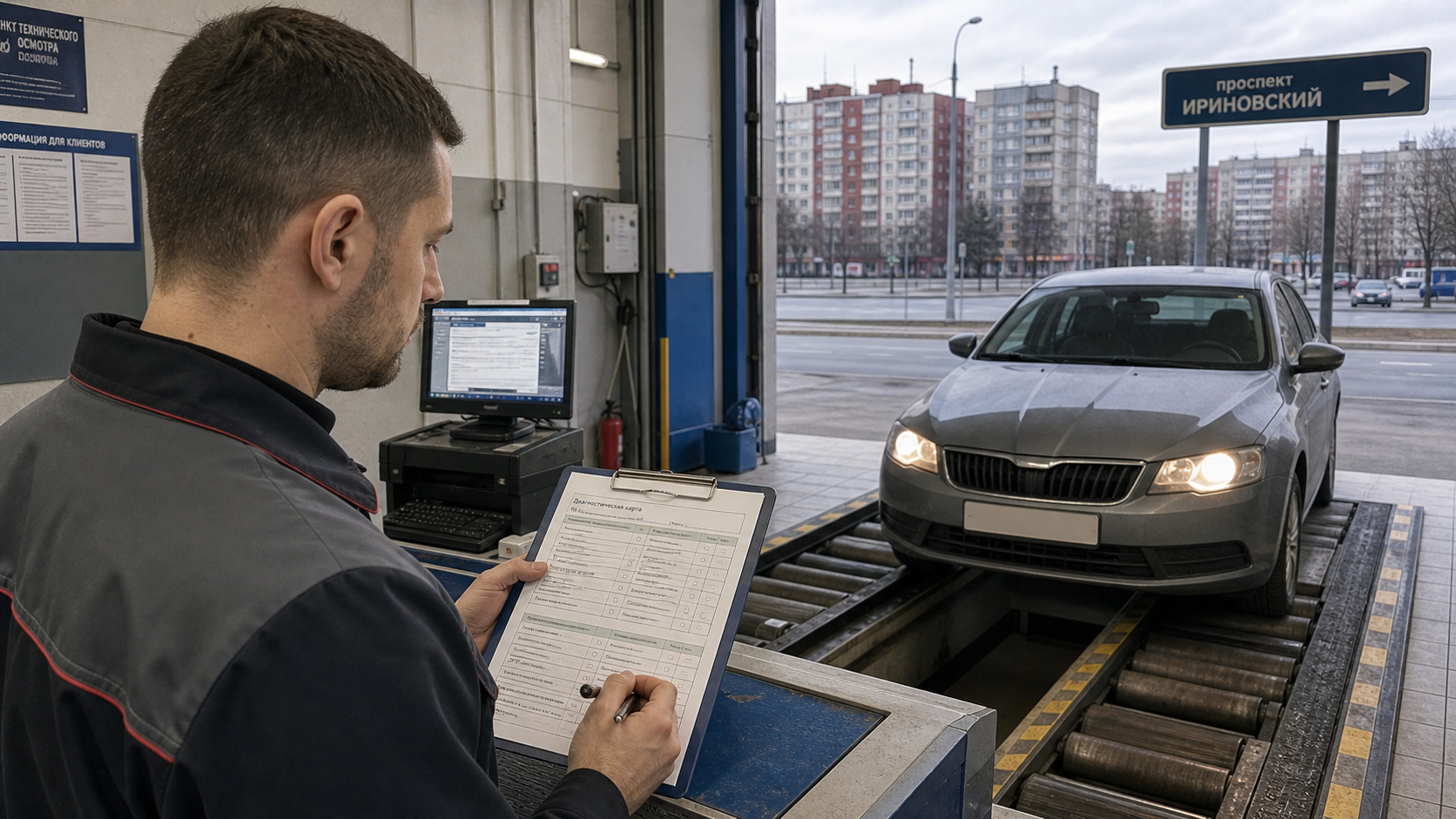 Техосмотр на Ириновском проспекте 22 к. 3